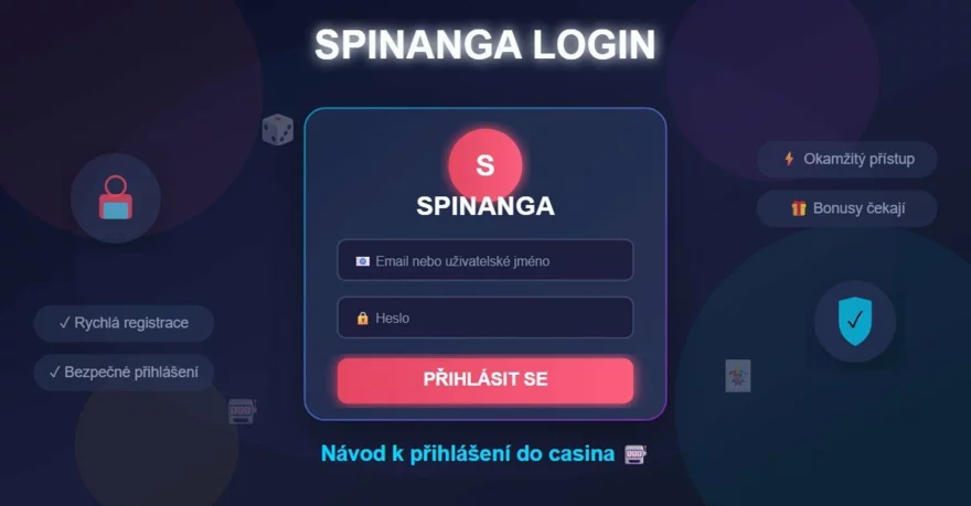 Spinanga login | Návod k přihlášení do casina Spinanga 🎰