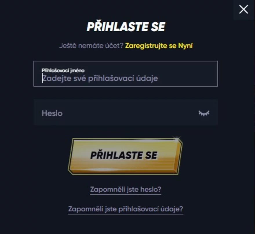 Quickwin přihlášení