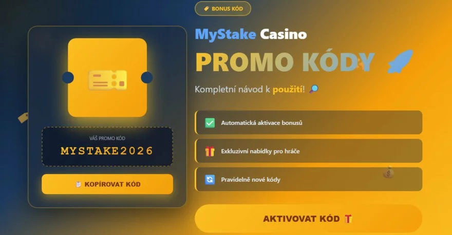 Promo kódy pro MyStake casino! 🚀 Kompletní návod k použití 🔎