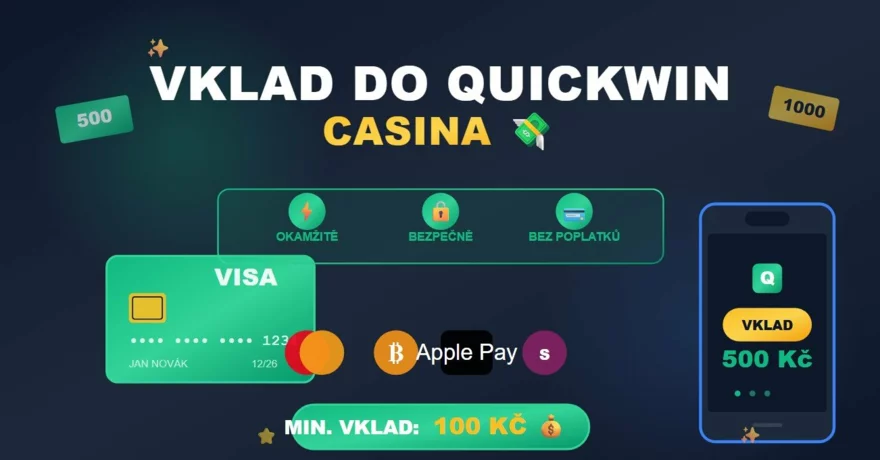 Vklad do Quickwin casina: jak ho udělat rychle a bez problémů 💸