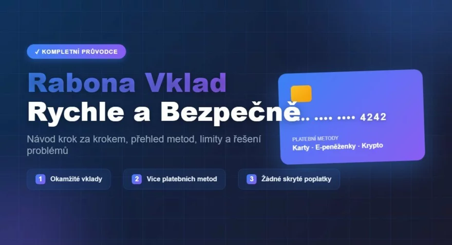 Vklad do Rabona: návod, metody a limity bez zbytečných chyb 💰
