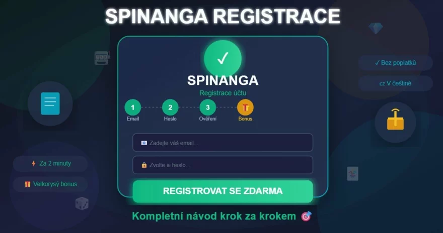 Spinanga casino registrace: Kompletní návod krok za krokem 🎯