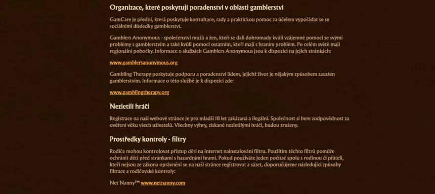 AmunRa zodpovědné hraní a limity