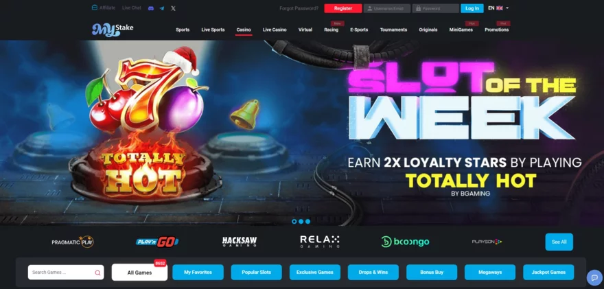 MyStake casino providers