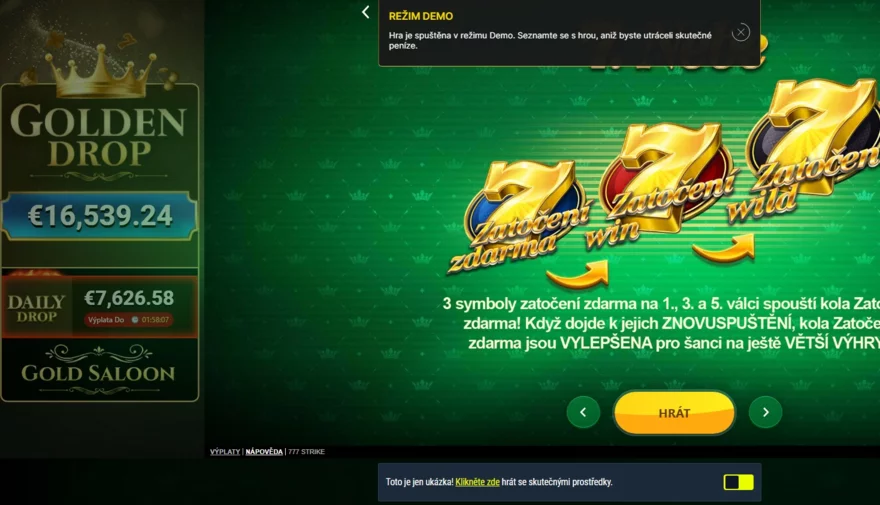 Rabona: ukázka demo režimu