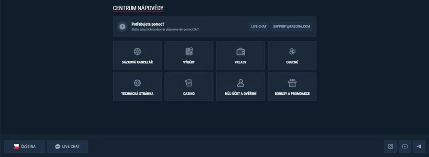 Rabona zákaznická podpora