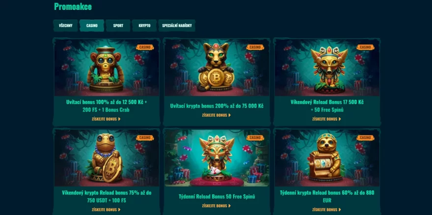 Spinanga nabídka bonusů