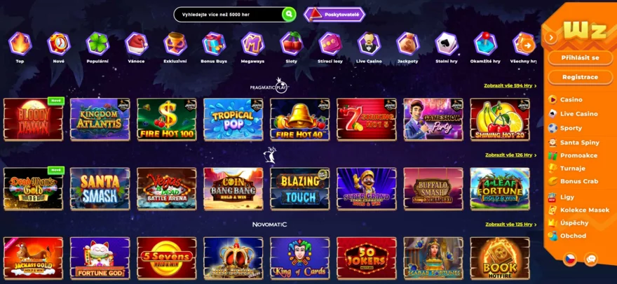Wazamba casino: Poskytovatelé her