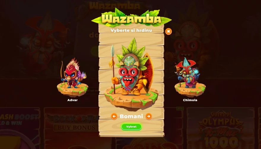 Wazamba registrace: Maskot