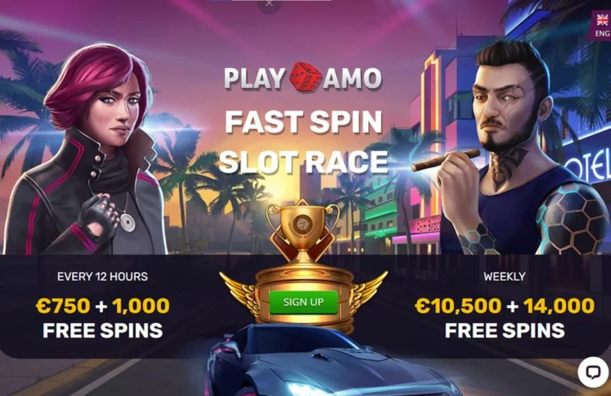 Playamo casino turnaj Fast Spin Slot Race - cover