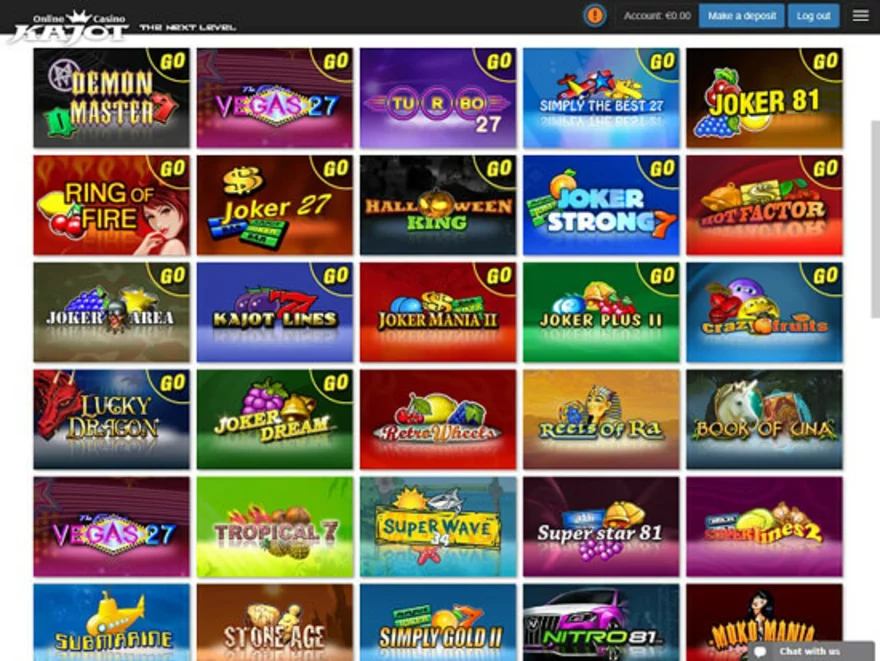 Kajot casino lobby