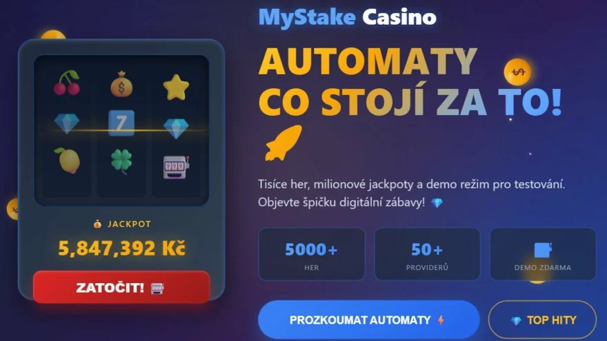 Automaty v MyStake casinu 🚀: Roztočte to na 4 000+ slotech s obřími bonusy! 🎰