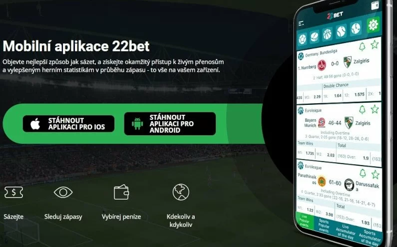 📱22Bet Casino aplikace🔥